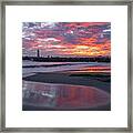 Twin Lakes Beach Sunset #2 Framed Print