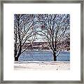 Twin Winter Trees Framed Print