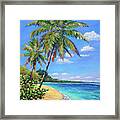 Two Palms In Paradise Framed Print