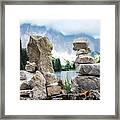 Two Stone Towers As Route Markers. Framed Print