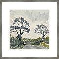Two Trees On Thwing Road Framed Print