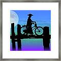 U Bein Bridge Evening Framed Print