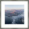 Ullswater Lake Sunrise Aerial Lake District Mist Framed Print