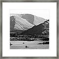 Ulswater And Glenridding Black And White Lake District Framed Print