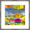 Dancing In The Rain - Belfast Framed Print