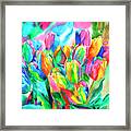 Unbridled Tulips Framed Print