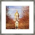 University Of Notre Dame In Autumn Framed Print