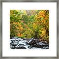 Upper Amicalola Falls In Autumn Framed Print