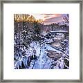 Upper Taughannock Falls In Winter Framed Print