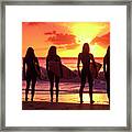 Us Girls Sunset Framed Print