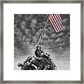 Us Marine Corps War Memorial Framed Print