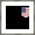 Us Pocket Flag Patriotic Framed Print