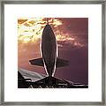 Usaf Xb-70 Valkyrie With Sunset Framed Print