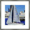 Valentine Day Sailing Framed Print