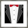 Valentines Day Heart Bow Tie Tuxedo Costume Framed Print