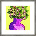 Vase Of Purple Flowers Framed Print