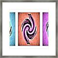 Vases In Three - Abstract White Framed Print
