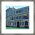 Venetian Canal House With Murals Framed Print