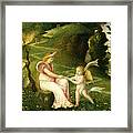 Venus And Cupid In A Landscape Framed Print