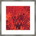 Vermilion Treasure - Contemporary Abstract - Abstract Expressionist Painting - Red, Crimson, Scarlet Framed Print