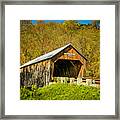 Vermont Autumn At Cilley Covered Bridge Framed Print