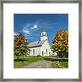 Vermont Autumn At North Tunbridge Church Framed Print