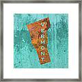 Vermont Rust On Teal Framed Print