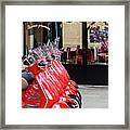 Vespas Rouges Framed Print