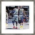Victor Oladipo And Myles Turner Framed Print