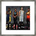 Victor Oladipo, Larry Nance, and Donovan Mitchell Framed Print