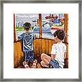 Victoria Harbor Ferry Framed Print