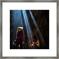 Vietnamese At Marble Mountain Framed Print