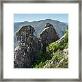 Rock Formation And Mediterranean Mountain Landscape Framed Print