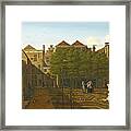 View Of A Town House Garden In The Hague 2 Framed Print