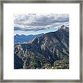 Clouds And The Sierra De Bernia Mountain Range Framed Print