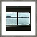 View Of Sea From Window Framed Print