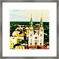 View Of The Cathedral Basilica Of St. John The Baptist From The 15th Floor Of Desoto Hotel Framed Print