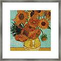 Vincent Van Gogh Sunflowers Sun Flowers Framed Print