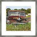 Vintage Automobile Out To Pasture Framed Print