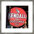 Vintage Kendall Oil Sign On Historic Route 66 In Ash Grove Missouri Framed Print