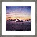 Vintage Miami Sunset Framed Print