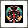 Vintage Ninja Retro Japanese Art Katana Samurai Gift Framed Print