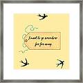 Vintage Traveling Quote Framed Print