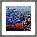 Vishnu Temple And Mather Point, Grand Canyon National Park Framed Print