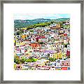Viva Mexico Collection - Guanajuato Colorful City X Framed Print