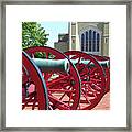 Vmi Cannons - Side View Framed Print