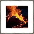 Volcano Eruption Portrait 2 Framed Print