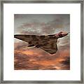 Vulcan Bomber Sunset Framed Print