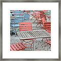 Waiting Chairs Framed Print