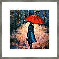 Walk In The Rain Framed Print